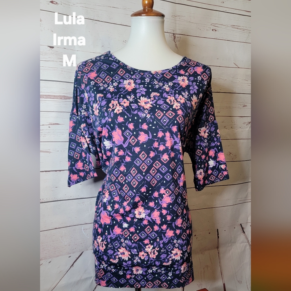 Women’s Floral Top - Pink and Blue
